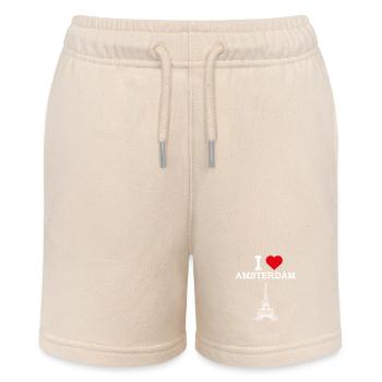 J’aime Amsterdam Heart Flag Netherland Tower Jeu de mots - Short bio MINI BOLTER Stanley/Stella Ado - écru doux - Devant