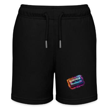 80's Night Mix retro Kassette Musik Mixtape Disco - Stanley/Stella Teenager Bio-Joggingshorts MINI BOLTER - Schwarz - Vorne