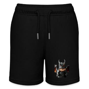 Drachen - Stanley/Stella Teenager Bio-Joggingshorts MINI BOLTER - Schwarz - Vorne