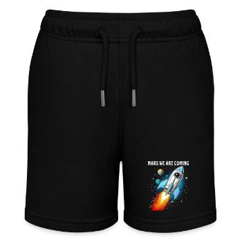 RAKETE MARS WE ARE COMING - Stanley/Stella Teenager Bio-Joggingshorts MINI BOLTER - Schwarz - Vorne