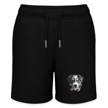 Australischer Schäferhund - Stanley/Stella Teenager Bio-Joggingshorts MINI BOLTER - Schwarz - Vorne
