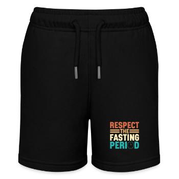 Intervallfasten Intermittierendes Fasten - Stanley/Stella Teenager Bio-Joggingshorts MINI BOLTER - Schwarz - Vorne