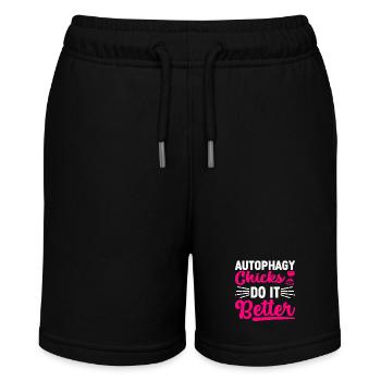 Intervallfasten Intermittierendes Fasten - Stanley/Stella Teenager Bio-Joggingshorts MINI BOLTER - Schwarz - Vorne