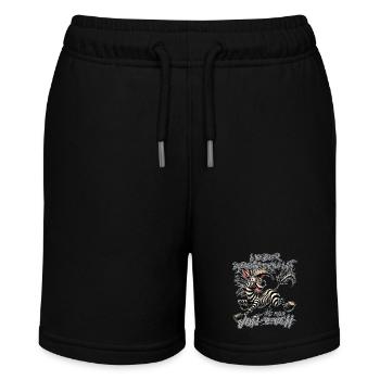 Zebra Lieber durchgeknallt als einer von euch - Stanley/Stella Teenager Bio-Joggingshorts MINI BOLTER - Schwarz - Vorne