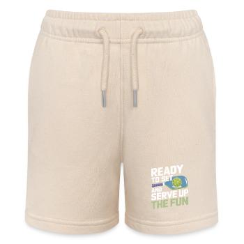 Pickleball Team Sports Paddleball Games - Stanley/Stella MINI BOLTER Organic Teen Jogging Shorts - soft Ecru - Front