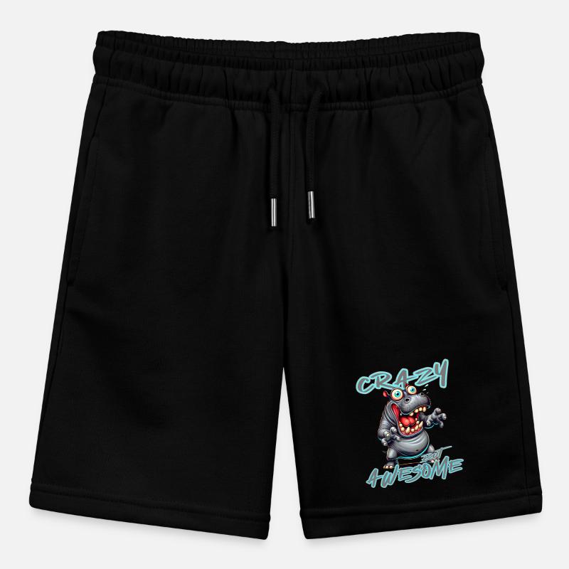 Crazy but Awesome Nilpferd Comic Stil Stanley/Stella Teenager Bio-Joggingshorts MINI BOLTER