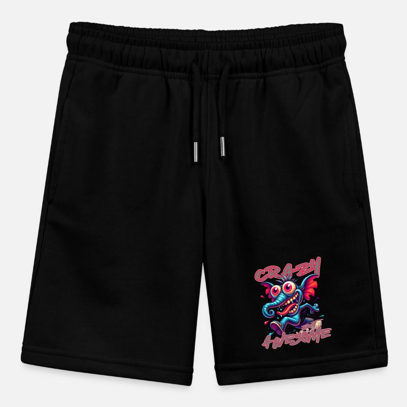 Crazy but Awesome – Elephant Comic Style Stanley/Stella MINI BOLTER Organic Teen Jogging Shorts