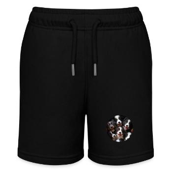 Border Collie - Stanley/Stella Teenager Bio-Joggingshorts MINI BOLTER - Schwarz - Vorne