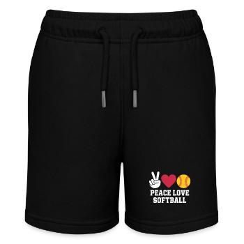 Softball Spruch Softball Lustig eSoftball Geschenk - Stanley/Stella Teenager Bio-Joggingshorts MINI BOLTER - Schwarz - Vorne