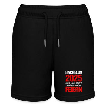 Bachelor 2025 Genug Gelernt Geschenk Student Uni - Stanley/Stella Teenager Bio-Joggingshorts MINI BOLTER - Schwarz - Vorne