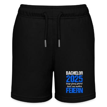 Bachelor 2025 Genug Gelernt Geschenk Student Uni - Stanley/Stella Teenager Bio-Joggingshorts MINI BOLTER - Schwarz - Vorne