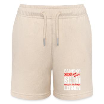 Bachelor 2025 Genug Gelernt Geschenk Student Uni - Stanley/Stella Teenager Bio-Joggingshorts MINI BOLTER - Natur - Vorne