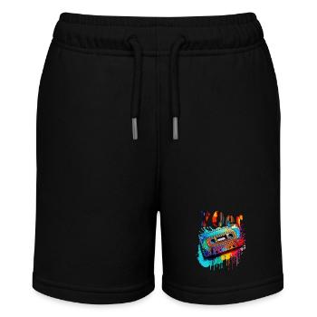 MUSIKKASETTE 70er - Stanley/Stella Teenager Bio-Joggingshorts MINI BOLTER - Schwarz - Vorne
