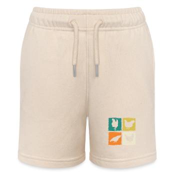 Chickens Hen - Stanley/Stella MINI BOLTER Organic Teen Jogging Shorts - soft Ecru - Front