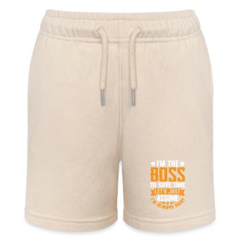 I'm always right – saves time - Stanley/Stella MINI BOLTER Organic Teen Jogging Shorts - soft Ecru - Front