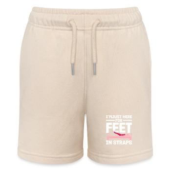 Pilates I'm Just Here For Feet In Straps - Stanley/Stella MINI BOLTER Organic Teen Jogging Shorts - soft Ecru - Front