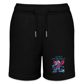 Lieber durchgeknallt als einer von euch – Elefant - Stanley/Stella Teenager Bio-Joggingshorts MINI BOLTER - Schwarz - Vorne