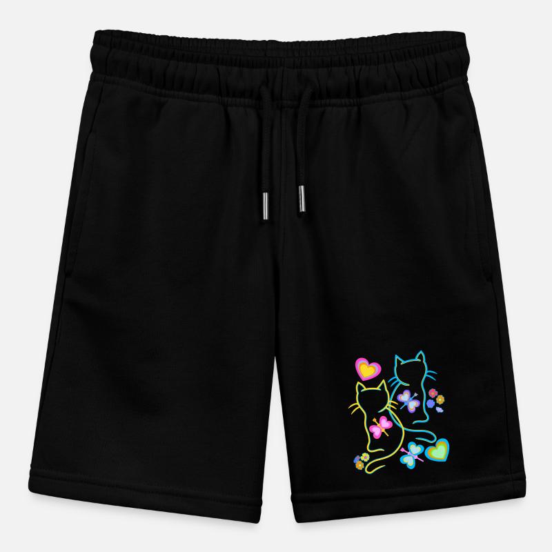 Sommer Katzen Katze Kinder Kind Stanley/Stella Teenager Bio-Joggingshorts MINI BOLTER