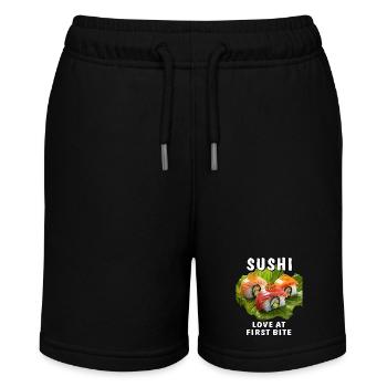 SUSHI LOVE AT FIRST BITE - Stanley/Stella Teenager Bio-Joggingshorts MINI BOLTER - Schwarz - Vorne