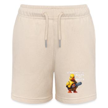 SCHON WIEDER ALLES AM ARSCH - Stanley/Stella Teenager Bio-Joggingshorts MINI BOLTER - Natur - Vorne