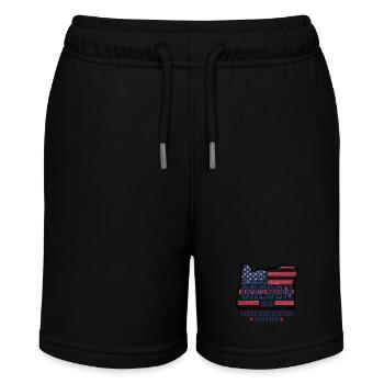 Oregon 1859 Stars and Stripes Forever - Stanley/Stella MINI BOLTER Organic Teen Jogging Shorts - black - Front