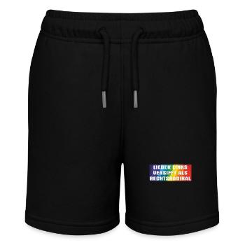LIEBER LINKS VERSIFFT ALS RECHTSRADIKAL - Stanley/Stella Teenager Bio-Joggingshorts MINI BOLTER - Schwarz - Vorne