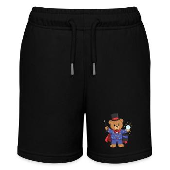 Teddy Bear Wizard - Stanley/Stella MINI BOLTER Organic Teen Jogging Shorts - black - Front