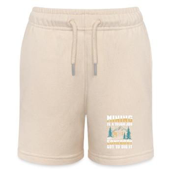 Mining Is A Tough Job Somebody’s Got To Dig It - Stanley/Stella Teenager Bio-Joggingshorts MINI BOLTER - Natur - Vorne
