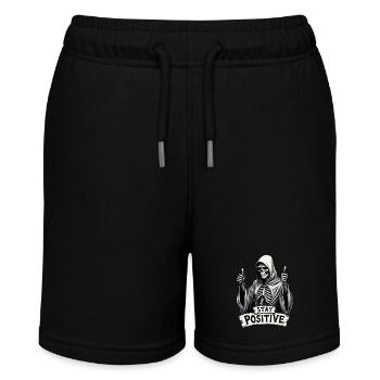 Stay Positive – Funny Grim Reaper - Stanley/Stella MINI BOLTER Organic Teen Jogging Shorts - black - Front