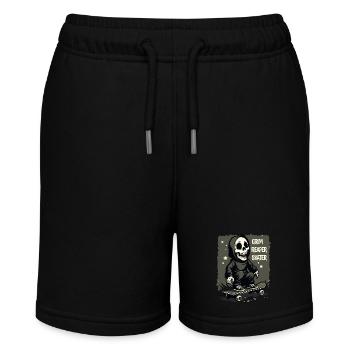 Skateboarding Sensenmann – Grim Reaper Style - Stanley/Stella Teenager Bio-Joggingshorts MINI BOLTER - Schwarz - Vorne