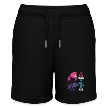 Just Piece Of Art Anime Girl Goth Kawaii Geschenk - Stanley/Stella Teenager Bio-Joggingshorts MINI BOLTER - Schwarz - Vorne