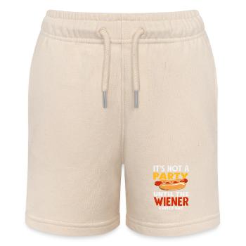 Hot Dog Lover Party Viennese Fun - Stanley/Stella MINI BOLTER Organic Teen Jogging Shorts - soft Ecru - Front