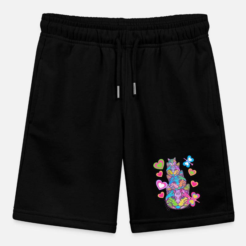 Katze Katzen Katzengesicht Kinder Kind Stanley/Stella Teenager Bio-Joggingshorts MINI BOLTER