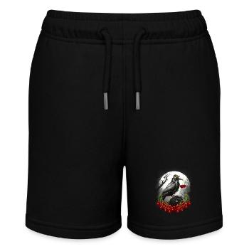 Summertime: cherries, cherries, ravens, ravens, crow - Stanley/Stella MINI BOLTER Organic Teen Jogging Shorts - black - Front