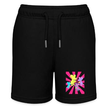 Maus Mäuse Ratte Ratten Retro Vintage 80er 90er - Stanley/Stella Teenager Bio-Joggingshorts MINI BOLTER - Schwarz - Vorne