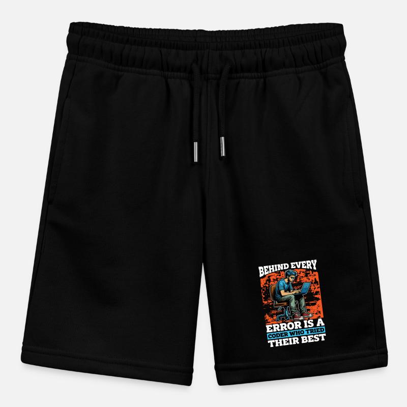 Coder Behind Every Error Is A Coder Web Developer Stanley/Stella MINI BOLTER Organic Teen Jogging Shorts