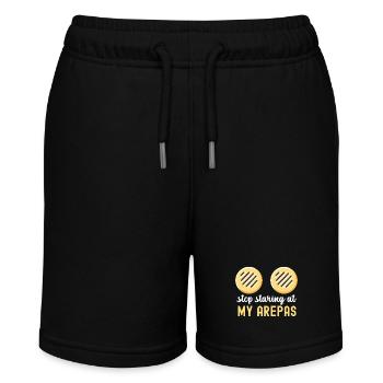 Venezolanische Arepas - Stanley/Stella Teenager Bio-Joggingshorts MINI BOLTER - Schwarz - Vorne