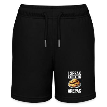 Venezolanische Arepas - Stanley/Stella Teenager Bio-Joggingshorts MINI BOLTER - Schwarz - Vorne