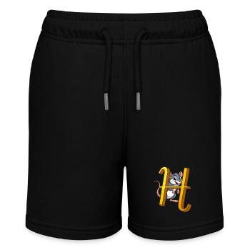 BUCHSTABE H - Stanley/Stella Teenager Bio-Joggingshorts MINI BOLTER - Schwarz - Vorne