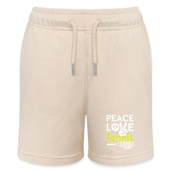 Peace Love Tennis - Stanley/Stella MINI BOLTER Organic Teen Jogging Shorts - soft Ecru - Front