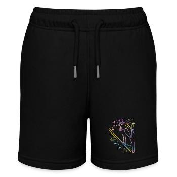 Skifliegen Nordisches Skifahren Skispringen - Stanley/Stella Teenager Bio-Joggingshorts MINI BOLTER - Schwarz - Vorne