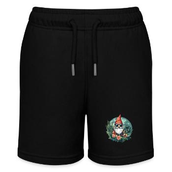 Cool Garten Zwerg - Stanley/Stella Teenager Bio-Joggingshorts MINI BOLTER - Schwarz - Vorne