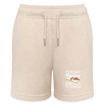 Cornhole Player Energy Saving Funny Sloth - Stanley/Stella MINI BOLTER Organic Teen Jogging Shorts - soft Ecru - Front