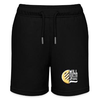Venezolanische Arepas - Stanley/Stella Teenager Bio-Joggingshorts MINI BOLTER - Schwarz - Vorne