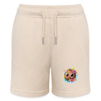 Glückliche Kokosnuss - Stanley/Stella Teenager Bio-Joggingshorts MINI BOLTER - Natur - Vorne