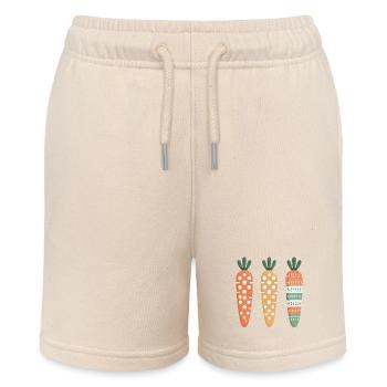 Cute Carrot Pattern Easter Joy - Stanley/Stella MINI BOLTER Organic Teen Jogging Shorts - soft Ecru - Front