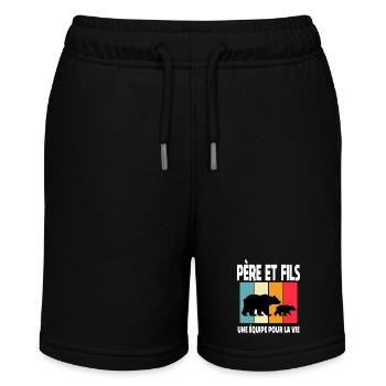 père et fils ours papa ours vintage fête des pères - Short bio MINI BOLTER Stanley/Stella Ado - noir - Devant