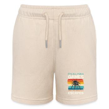 Es Macht Alles Spaß Tarantel Spinne - Stanley/Stella Teenager Bio-Joggingshorts MINI BOLTER - Natur - Vorne