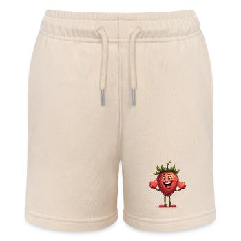 Drôle de fraises fraises fruits - Short bio MINI BOLTER Stanley/Stella Ado - écru doux - Devant