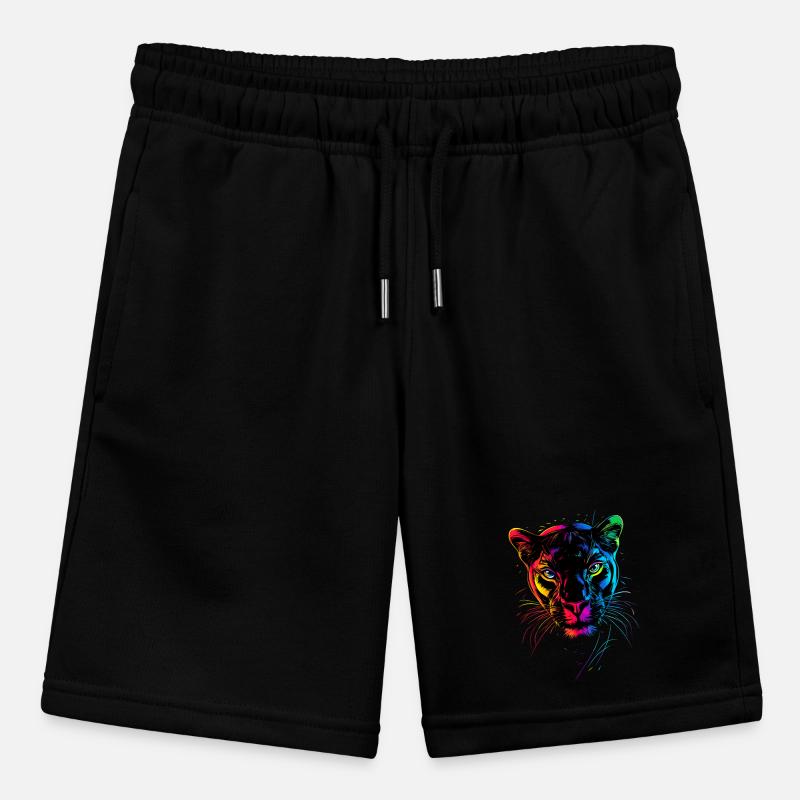 Panther Leopard Big Cat Cute Big Cat Panter Stanley/Stella MINI BOLTER Organic Teen Jogging Shorts